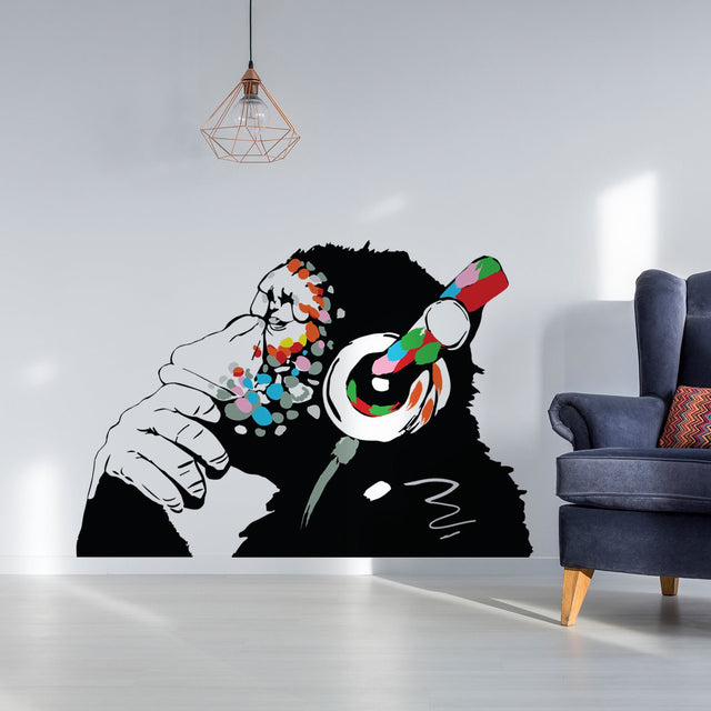 Banksy Wall Art Monkey Sticker Decal