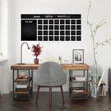 Chalkboard Wall Planner Blackboard Kitchen Sticker - Black Board Weekly Calendar Chalk Decal Monthly Week Day Meal Memo Menu Daily Organiser