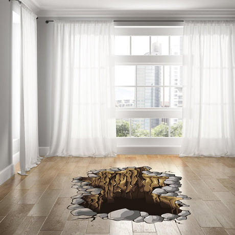 3d Floor Decal - Large Peel And Stick Portal Flooring Vinyl Sticker Decor For Kid Living Room