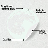 Glow In The Dark Moon Wall Sticker - Glowing Ceiling Decal For Kid Room Bedroom The Light Decor