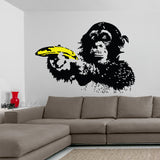 Banksy Monkey Wall Sticker - Bansky Art Vinyl Decal