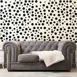 Polka Dots Wall Decals - Black Circle Wallpaper Vinyl Stickers For Girl Room Baby Kid Decor Bedroom