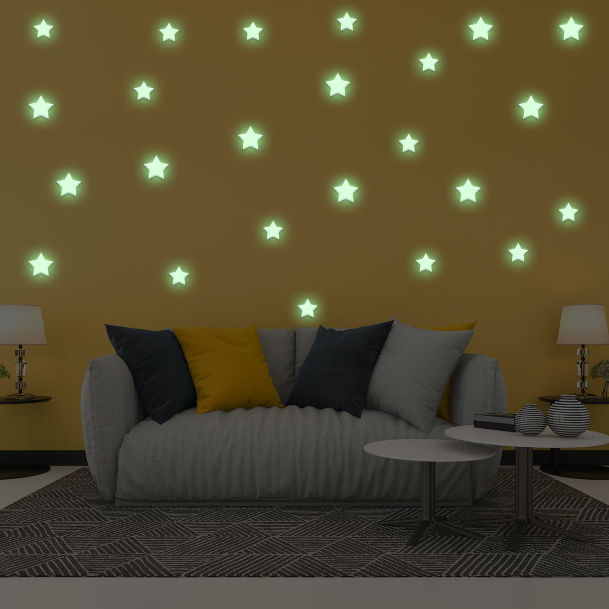 850 pcs Glow In The Dark Stars Stickers - The Star Glowing Ceiling Decals For Wall Room Kids Decor