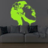 Glow In Dark Life Is Beautiful Banksy Street Art Wall Decal - Night Light Glowing Neon Singing Woman Sticker