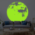 Glow In Dark Moon Wall Decor Decal - Nigh Light Full Large Sticker For Nursery Baby Kids Room