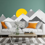Mountain Wall Decal - Mountains Vinyl Sticker Decor For Nursery Baby Kid Boy Room