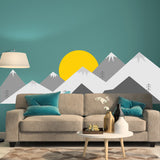 Mountain Wall Decal - Mountains Vinyl Sticker Decor For Nursery Baby Kid Boy Room