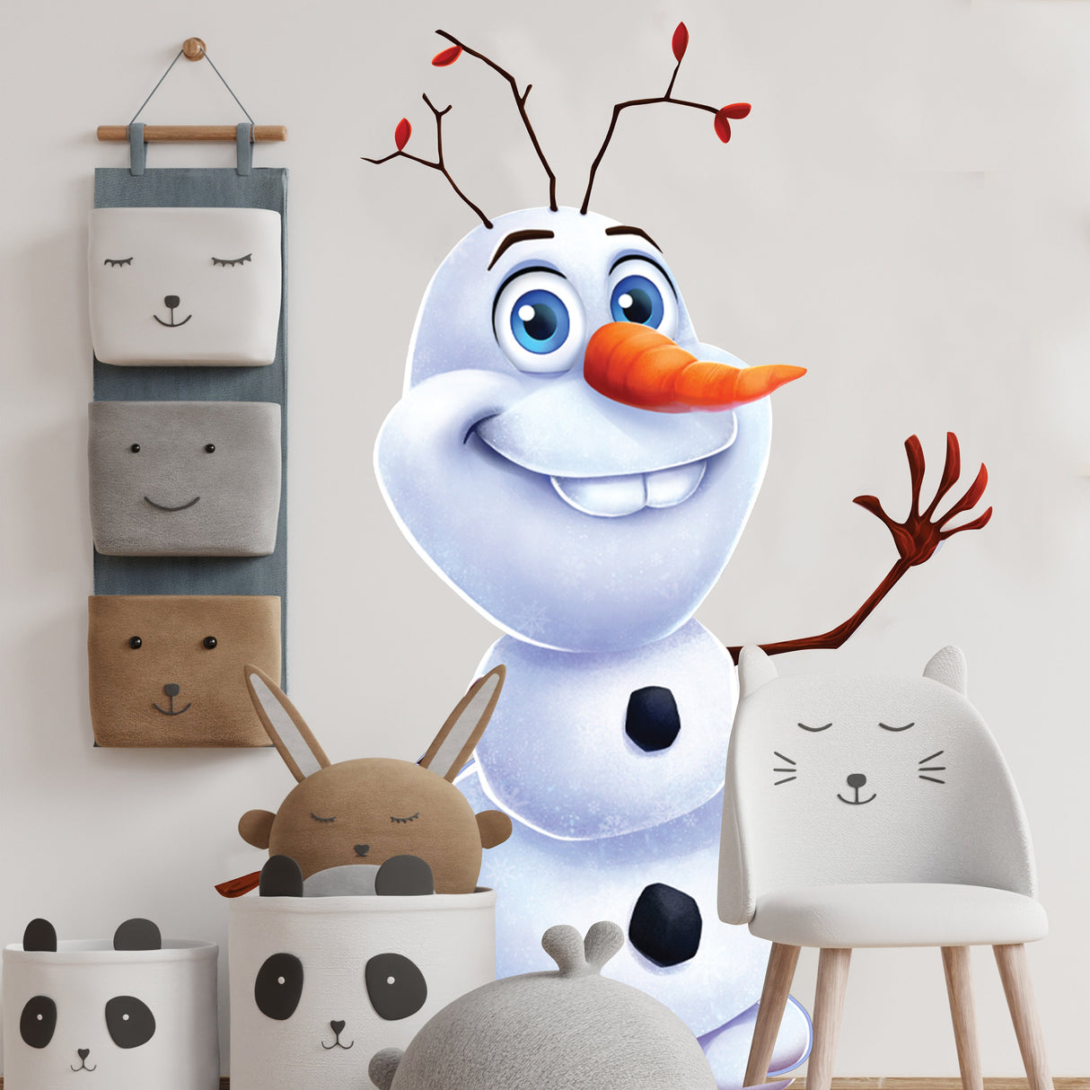 Snowman wall sticker - cute christmas holiday home decoration decal