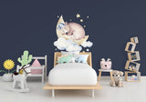 Baby Nursery Wall Decor Sticker - Animal Cloud Dream Decal For Boy Girl Room