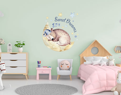 Nursery Cloud Dream Wall Sticker - Baby Animal Decor Decal For Boy Girl Room