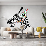 Thinking Giraffe Sticker - Inspired by Banksy Art Vinyl Dj Baksy Wall Decal