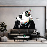 Thinking Panda Sticker - Inspired by Banksy Art Vinyl Dj Baksy Wall Decal