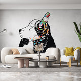Thinking Dog Sticker - Inspired by Banksy Art Vinyl Dj Baksy Wall Decal