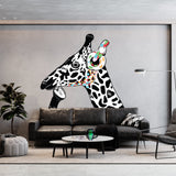 Giraffe in Headphones Stickers - Inspired by Banksy Graffiti Wall Decal