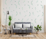 Leaf Wall Decor Stickers - Botanical Peel Stick Green Leafs Decals