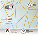 Black Thin Line Stickers - Mountains Peel And Stick Stripe Wall Decals Decor