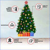 Large Christmas Tree Wall Sticker - Green Pine Vinyl Decal Decoration For Living Room