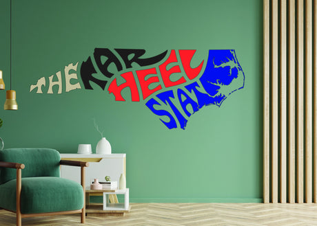 North Carolina Love Decal - Removable Vinyl Wall Sticker