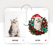 Create Your Own Pet Festive Vinyl Mural