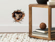 3D Mouse Hole Wall Sticker - Realistic Mouse Peeking from Mousehole Decal for Whimsical Room Decor