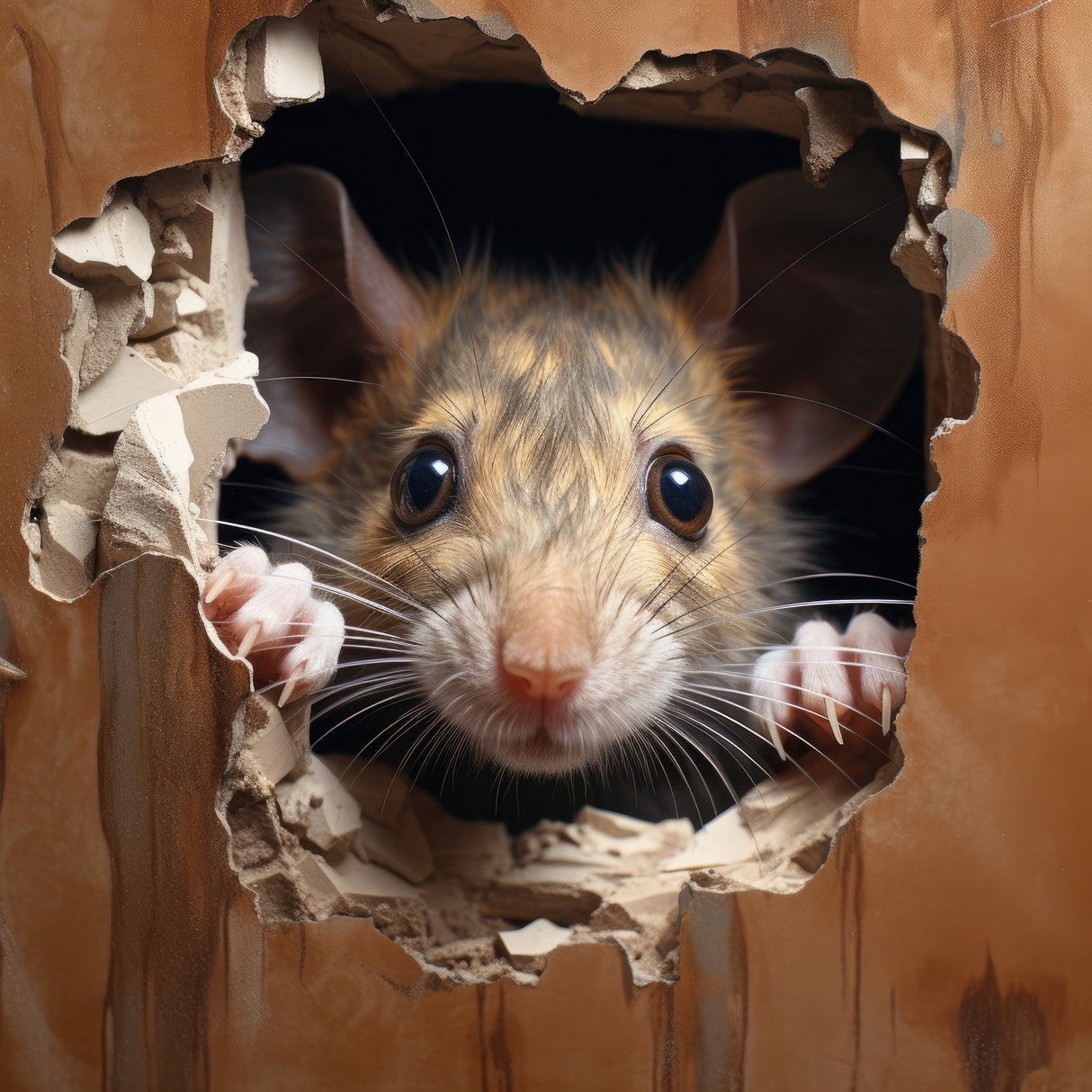 3D Mouse Hole Wall Art,