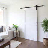 White Rustic Wood Barn Door Wallpaper Sticker - DIY Peel and Stick Wooden Door Cover Decal