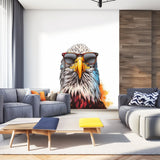 Bald Eagle with Sunglasses Wall Sticker Decal - Cool Bird in Glasses Room Decor