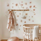 Boho Nursery Floral Flower Wall Decals - Removable Floral Nursery Wall Stickers