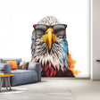 Bald Eagle with Sunglasses Wall Sticker Decal - Cool Bird in Glasses Room Decor