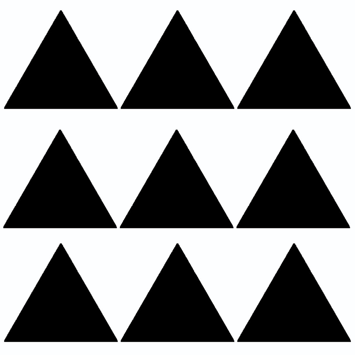 30x Customizable Triangle Shape Decal Set - Vinyl Car Window and Bumper Stickers