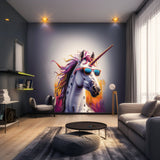 Photorealistic Unicorn Wall Sticker - Bold Vibrant Unicorn with Sunglasses Decal