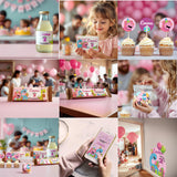 Dinosaur Themed Personalized Kids Birthday Sticker Set | Custom Girl Name Age Party Decor Decals | Birthday Decoration Kit | Party Favor *!