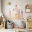 Princess Castle Wall Sticker | Pink Castle Nursery Décor | Fairytale Theme Wall Art | Kids Room Sticker | Removable Wall Decal