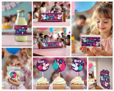 Gender Reveal Sticker Set | Personalized Boy or Girl Party Labels | Bottle, Chocolate, & Gift Box Stickers with Wall Decor *!