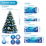 Personalized Christmas Sticker Set | Custom Holiday Labels for Bottles Gifts Chocolates | Christmas Tree Wall Decal | Festive Party Decor *!