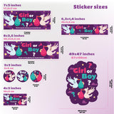 Gender Reveal Sticker Set | Personalized Boy or Girl Party Labels | Bottle, Chocolate, & Gift Box Stickers with Wall Decor *!