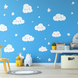 Cloud and Star Wall Decals | Cute Kids Room Decor | Removable Sky-Themed Stickers | Nursery Wall Art for Playrooms and Bedrooms