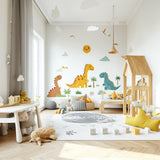 Dinosaur Wall Decals for Kids | Fun Prehistoric Dinosaurs Nursery Decor | Colorful Removable Dino Stickers | Dinosaur Themed Kids Wall Art