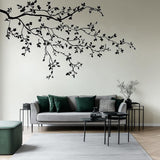 Minimalist Black Branch Wall Decal | Large Tree Wall Sticker | Peel & Stick Nature Mural | Modern Living Room Decor | Botanical Wall Art