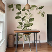 Vertical Leaf Wall Decal Sticker displayed in a room setting.