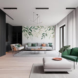 Leaf Wall Decal | Watercolor Greenery Wall Sticker Art | Removable Botanical Wall Stickers Living Room or Bedroom | Nature Inspired Decor