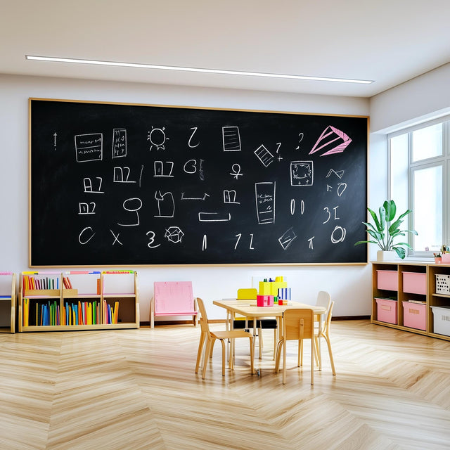 Large Chalkboard Wall Decal | Custom Writable Blackboard Sticker | Peel Stick Vinyl | Classroom Homeschool Decor | Reusable Wall Chalkboard