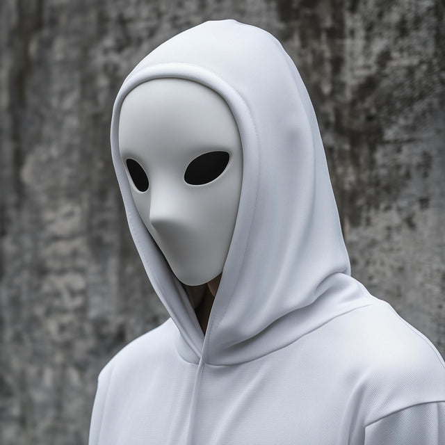 Phantom Mask | Minimalist Faceless Mask | 3D Printed Creepy Halloween Mask