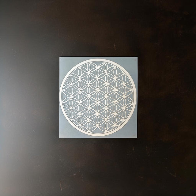 Alternate product view of 3D Printed Flower of Life Painting Stencil.
