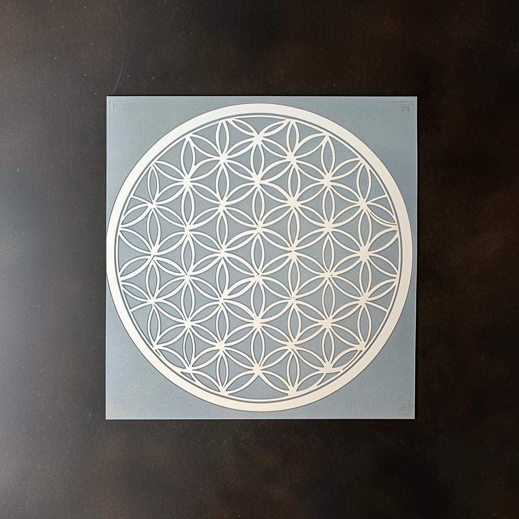 Flower of Life Stencil | 3D Printed Sacred Geometry Stencil | DIY Wall Painting Stencil | Home Decor Stencil | Reusable Craft Stencil