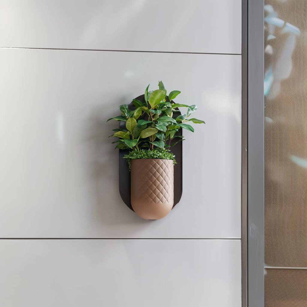 Modern Wall Planter | Minimalist Mounted Planter | Indoor Hanging Planter | Hidden Wall Mount | Home Decor | Self-Watering Planter
