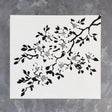 Cherry Blossom Stencil | Floral Branch Stencil | Reusable DIY Craft Stencil | Painting Stencil for Walls Wood | Nature Stencil Tree Stencil