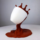 3D Printed Coffee Splash Sculpture | Floating Spilling Coffee Cup Optical Illusion Desk Decor | Coffee Bar Display Unique Barista Gift Cafe