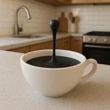 Floating Coffee Drop Sculpture | 3D Printed Coffee Art Optical Illusion Desk Decor | Coffee Bar Display Kitchen Coffee Lover Gift Barista