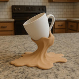 Coffee Cup Holder | 3D Printed Spilled Coffee Stand | Unique Kitchen Decor